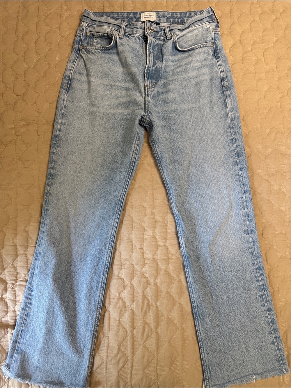 Citizens of Humanity Light Wash Straight-Leg Women's Jeans - Mid Rise